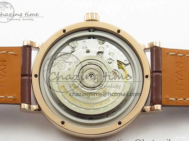 MIROTIME 0313 Portofino 37mm RG V7F 1:1 Best Edition Gray Dial on Deep Brown Leather Strap A SunProtective 7090